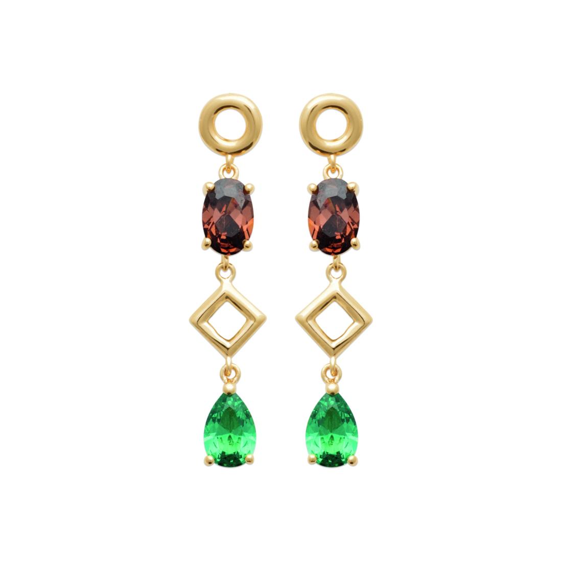 BOUCLE D'OREILLE PLAQUE OR ET OZ